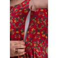 thumbnail image 2 of IMPROVUS  Long Red Floral Print Cotton maternity Gown - small, 2 of 2