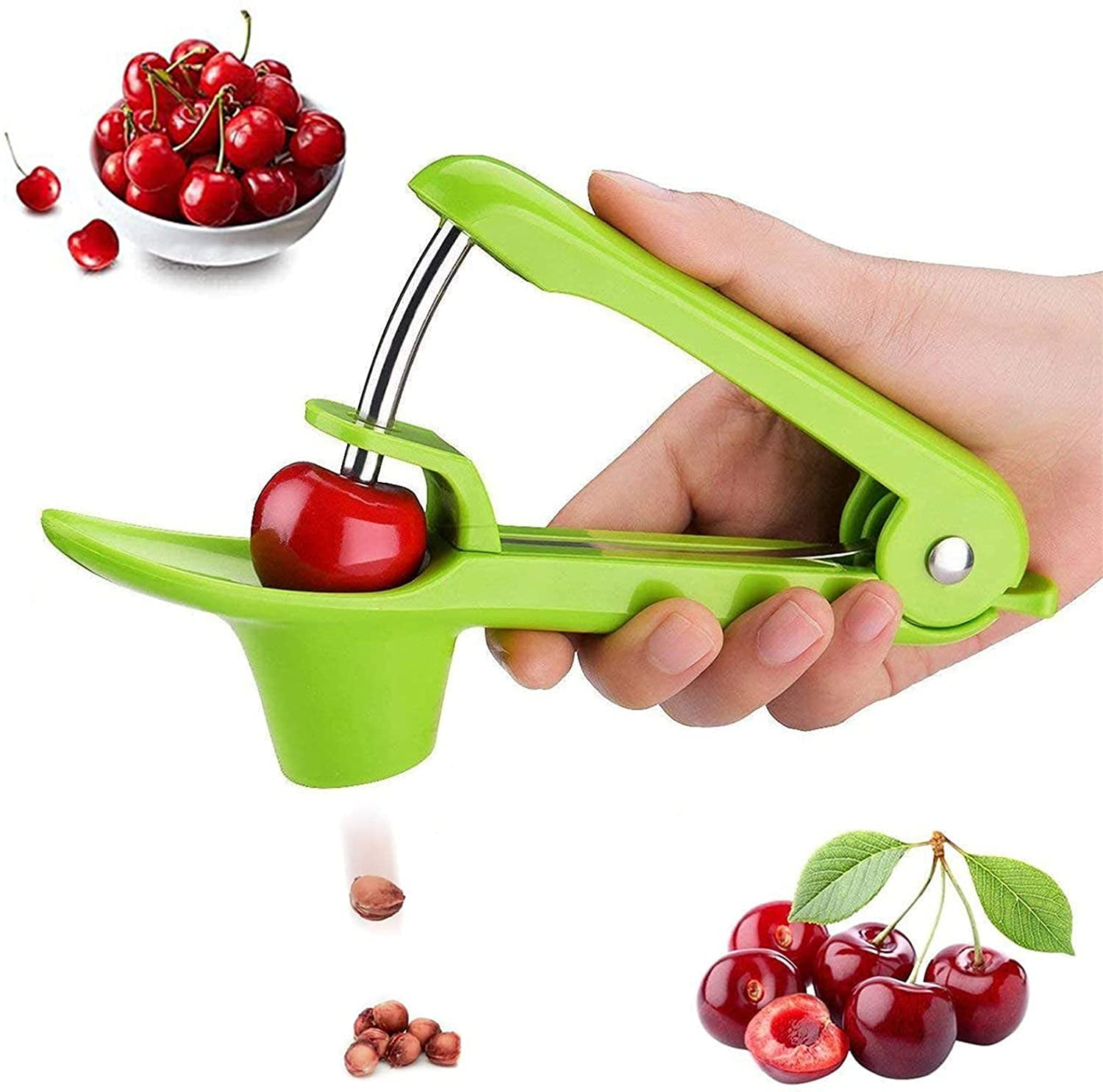 Pit Remover for Cherries Olive Pit Remover Heavy-Duty Cherry Seed Remover Cherry Pit Remover Tool Stainless Steel / Durable Cherry Pitter Tool Cherry Corer Pitter Tool for Cherries Jam 