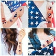 thumbnail image 6 of 90Pcs 4th of July Temporary Tattoos, American Flag Red White Blue Fake Stickers for Independence Day, Memorial Day, Labor Day, USA Party Favors, 6 of 7