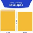 thumbnail image 3 of 25 Pack 9 x 12 Catalog Mailing Envelopes Self-Seal Brown Kraft Manilla Envelopes Letter Size for Mailing Organize storage Home Office Busin, 3 of 9