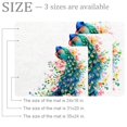 thumbnail image 2 of Aesthetic Peacock with Feathers Flowers Watercolor Pattern Small Area Rug, Non-Slip Door Mat Indoor Floor Mat, Washable Kitchen Rug Entrance DMat for Bedroom Living Room, 2 of 7
