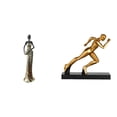 thumbnail image 1 of Figura de escritorio,Artesanía de escritorio con figuras africanas coleccionables,Estatua del corredor,Estatua de corredor Escultura de arte abstracto Figura,Estatua de personaje para centro, 1 of 8