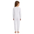 thumbnail image 2 of dPois Special Needs Adaptive Clothing for Kids Girls Boys Autism Long Sleeve Jumpsuit Anti-Strip Romper with Back Zipper White 6, 2 of 5