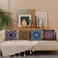 thumbnail image 3 of Set of 2 Bohemian Throw Pillow Covers Retro Floral Mandala Compass Medallion Boho Pillow Cover Decorative Geometric Throw Pillows for Sofa Couch Bedroom 18 x 18, 3 of 6