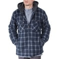 thumbnail image 3 of Visive 2-Pack Men Flannel Jacket - Big and Tall Zip Up Hoodie with Sherpa Lined Zip Up Hoodie - Fleece Plaid Shirt Jacket - Perfect for Hiking, Camping, & Everyday Winter Wear, 3 of 8