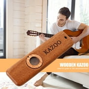 Wood KAZOO with Five Membrane Flute Diaphragm Mouth Kazoos Musical Instruments