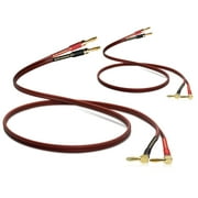 UCINNOVATE 14 AWG Speaker Wire with Banana Plugs, 2X 3m HiFi OFC Speaker Cable with Gold-Plated Right Angle to Banana Plugs Audio Cord for Audiophile (9.8FT)