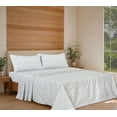 thumbnail image 6 of RUVANTI 100% Organic Cotton Sheets -Split King Sheet - 5 Piece Percale Weave Bedding, Crisp, Cooling & Breathable, Soft & Durable, 16" Deep Pocket, Hotel Quality Sábanas - Floral Rush, 6 of 7