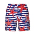 thumbnail image 4 of Lsque Mens Swim Trunks Sea Stars Pattern - Bathing Suit Compression Liner - Beach Swim Shorts Swimwear - (S-3XL) - Stretch Quick Dry -3X-Large, 4 of 9