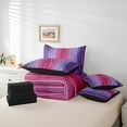 thumbnail image 4 of Purple and Pink Bedding Comforter Sets 7 Pieces Gradient Ombre Bed in a Bag, Wave Lines Dots Queen Bedding Sets Aesthetic Geometry Comforter Set Modern Abstract Bedding Sets & Collections Room Decor, 4 of 4