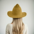 thumbnail image 6 of TYGHBN Women Thickening Type Daily and Festival Witch Collapsible Hat Knitted Steepletop Hat Apparel Hat Women Toddler Fedora Hats for Boys Cowboy Hat Sparkly Hillbilly Hat Cow Head Plain Cowboy Hat, 6 of 6
