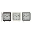 thumbnail image 5 of DecMode 6" White Metal Clock, Set of 3, 5 of 9