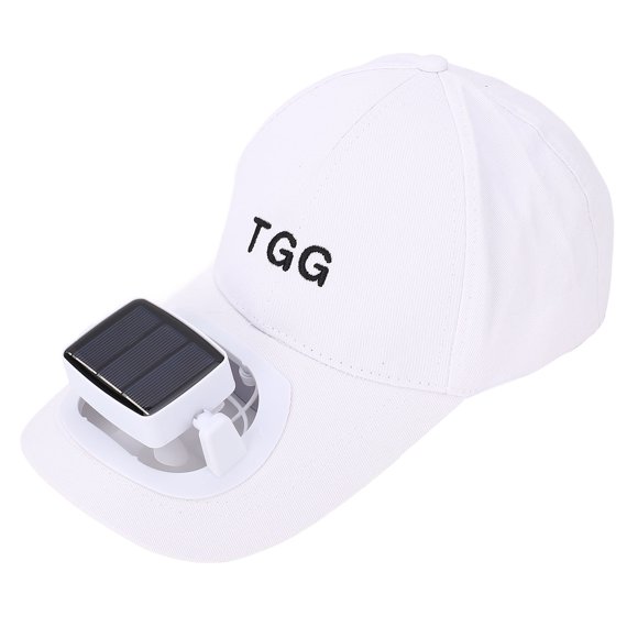 Solar Fan Cap, Wide Brim, Summer Baseball Cap with Solar Fan for Beach Garden Sports, Gentle Breeze, Adjustable Fit, Detachable Fan