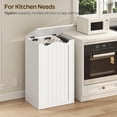 thumbnail image 2 of Trash Can Cabinet,13 Gallons Hidden Kitchen Garbage Can with Lid, No Inner Bin Needed, Wooden Recycling Trash Bin Cabinet for Kitchen, Living Room White WB05WW, 2 of 8