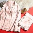 thumbnail image 4 of Ashirexll Womens Winter Sets, Fuzzy Pajamas for Women, Stylish Home Wear Two Piece Long Sleeve Pants Pajama Set, 4 of 5