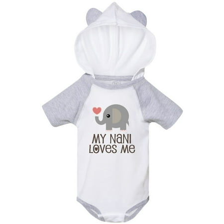 

Inktastic My Nani Loves Me Grandson Granddaughter Gift Baby Boy or Baby Girl Bodysuit