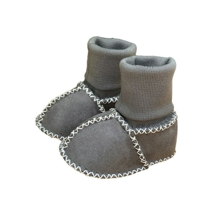 

Avamo Infant Baby Winter Bootie Plush Lining Ankle Boot First Walker Crib Shoes Casual Slippers Shoe Outdoor Warm Prewalker Booties Gray 5C