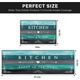 thumbnail image 3 of Farmhouse Turquoise Kitchen Rugs and Mats Non Skid Washable Set of 2, Teal Grey Wooden Texture Kitchen Floor Mats, Vintage Home Kitchen Runner Rug, Rustic Kitchen Decor, 3 of 6