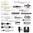 thumbnail image 2 of 15 Piezas de Mecanismo de Movimiento de Reloj Piezas de Reloj de Pared de Cuarzo Silencioso DIY con 7 Pares Diferentes Kit de Reemplazo de Manos de Reloj, 2 of 7
