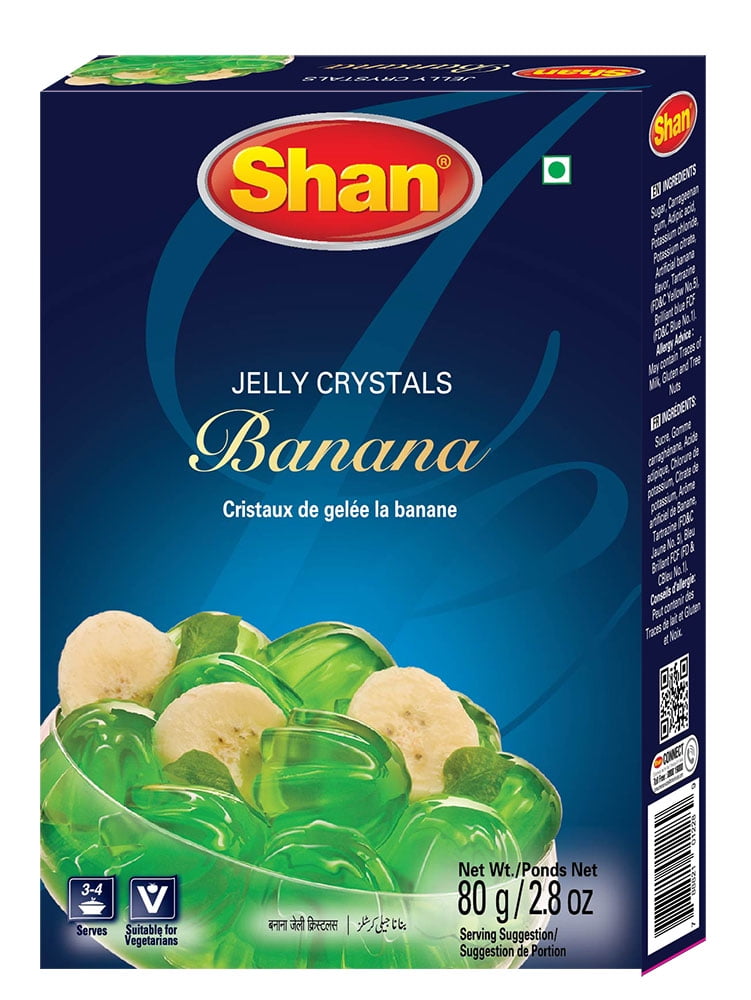 Shan Banana Jelly Crystals 80g easy to make Dessert Walmart Canada