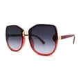thumbnail image 2 of Womens Slick Rimless 90s Fashion Butterfly Plastic Sunglasses Red Smoke, 2 of 4