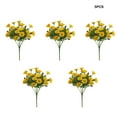 thumbnail image 4 of Flores artificiales Yuarrent 5 piezas de seda crisantemo decoración hogar jardín amarillo, 4 of 6