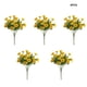 thumbnail image 4 of Flores artificiales Yuarrent 5 piezas de seda crisantemo decoración hogar jardín amarillo, 4 of 6