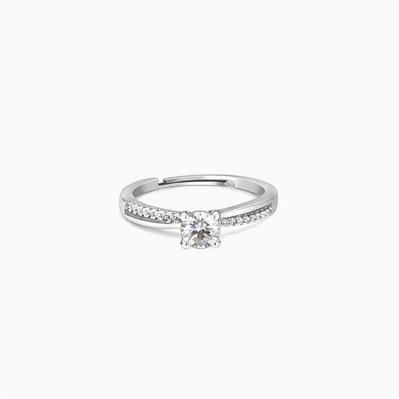 Moissanite Diamond Gemstone 925 Silver ring women gift ring