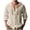 Beige, variant on Busydd Shirts for Men Casual Oversized Drawstring Linen Shirt Solid Color Long Sleeve Button Hooded Men's Clothing 4XL