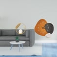 thumbnail image 2 of Escultura de bola de cristal, figura de metal, adorno de escritorio para interiores, estatua, soporte, reloj de pared moderno, reloj decorativo, sopor, 2 of 8