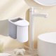 thumbnail image 5 of ¡No Te Lo Pierdas!, Dispensador de vasos para pared para baño, cepillo de dientes, soporte para estante de pared, fácil instalación, autodrenante, organizador magnético blanco de plástico S Akmoler, 5 of 6