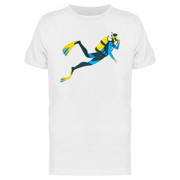 Colored Scuba Diver T-Shirt Men -Image by Shutterstock, Male 3X-Large