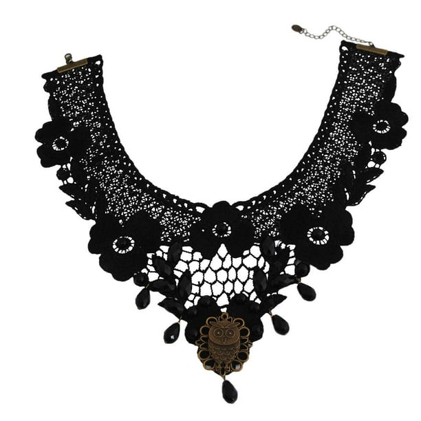 Accesorio La Joyería de Halloween Del Collar Del Collar de Del Collar Del Cordón Negro Gótico Fernando Collar gótico de Halloween