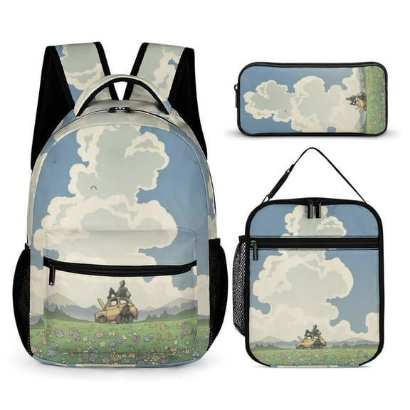 Studio Ghibli Lightweight Laptop Travel Backpack For Adults Work Camping Backpack Set Laptop Backpack