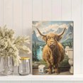 thumbnail image 2 of Highland Cow Toilet Paper Canvas Print, Suitable for Living Room, Bedroom, Bathroom, Kitchen, Office, Bar, 2 of 8