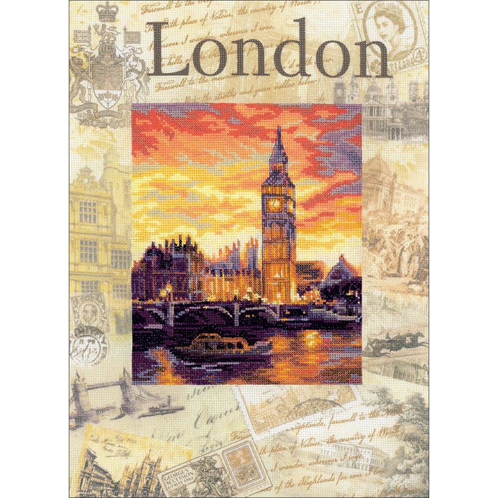 RIOLIS Stamped Cross Stitch Kit 11.75"X15.75"Cities Of The World