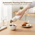 thumbnail image 2 of 2 Pcs Automatic Pouring Oil Dispenser, 17 fl oz Large Capacity Glass Bottle with Leakproof Dustproof Lid, Glass Container for Kitchen Cooking, Coffee Creamer, Syrup, 2 of 5