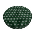 thumbnail image 2 of Round Bar Stool Seat Covers, Green Buffalo Plaid Merry Christmas Elastic Round Chair Cover Stool Seat Slipcover Bar Stool Cushions Round Pad for 12-14 inch, 2 of 7