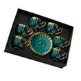thumbnail image 4 of Lipstore 6 Set Ceramic Coffee Mug with Saucer Coffee Cups with Handle for Home Office, 4 of 8