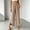 Khaki women wide leg pants a1, variant on Women's Wide Leg Elastic Waist Flowy Casual Loose Ankle Pants Trousers Party Beach Work Lounge, Beige S