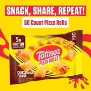 Totino's Pizza Rolls, Cheeseburger Flavored, Frozen Appetizers, 50 Rolls, 24.46 oz