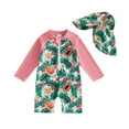 thumbnail image 3 of Boys Long Sleeve Swimwear With Hood Toddler Kids Piece Rashguard Sun Bathing(Red2,6-12 Months), 3 of 3