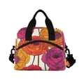 thumbnail image 6 of FORMRS Reusable Lunch Bag for Work School Leakproof Insulated Cooler with Adjustable Shoulder Strap, Purple Hand Drawn Floral, 6 of 6