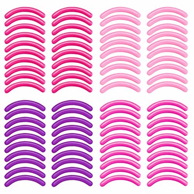 jesticaly 80pcs Rubber Eyelash Curler With Elastic Replacement Pads Common Size And Colorful Good Elasticity