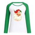 thumbnail image 4 of Camiseta de Navidad para mujer, temporada festiva, regalo para amantes, camiseta de manga larga, camiseta con costuras a juego de colores para mujer Pompotops  gfhjh4404, 4 of 7