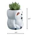 thumbnail image 3 of Sloth Hanging Planter  Succulent Plant Pot Indoor Outdoor Ceramic Animal Planters Pots Flowerpot Container 2, Standing Grey, 3 of 7