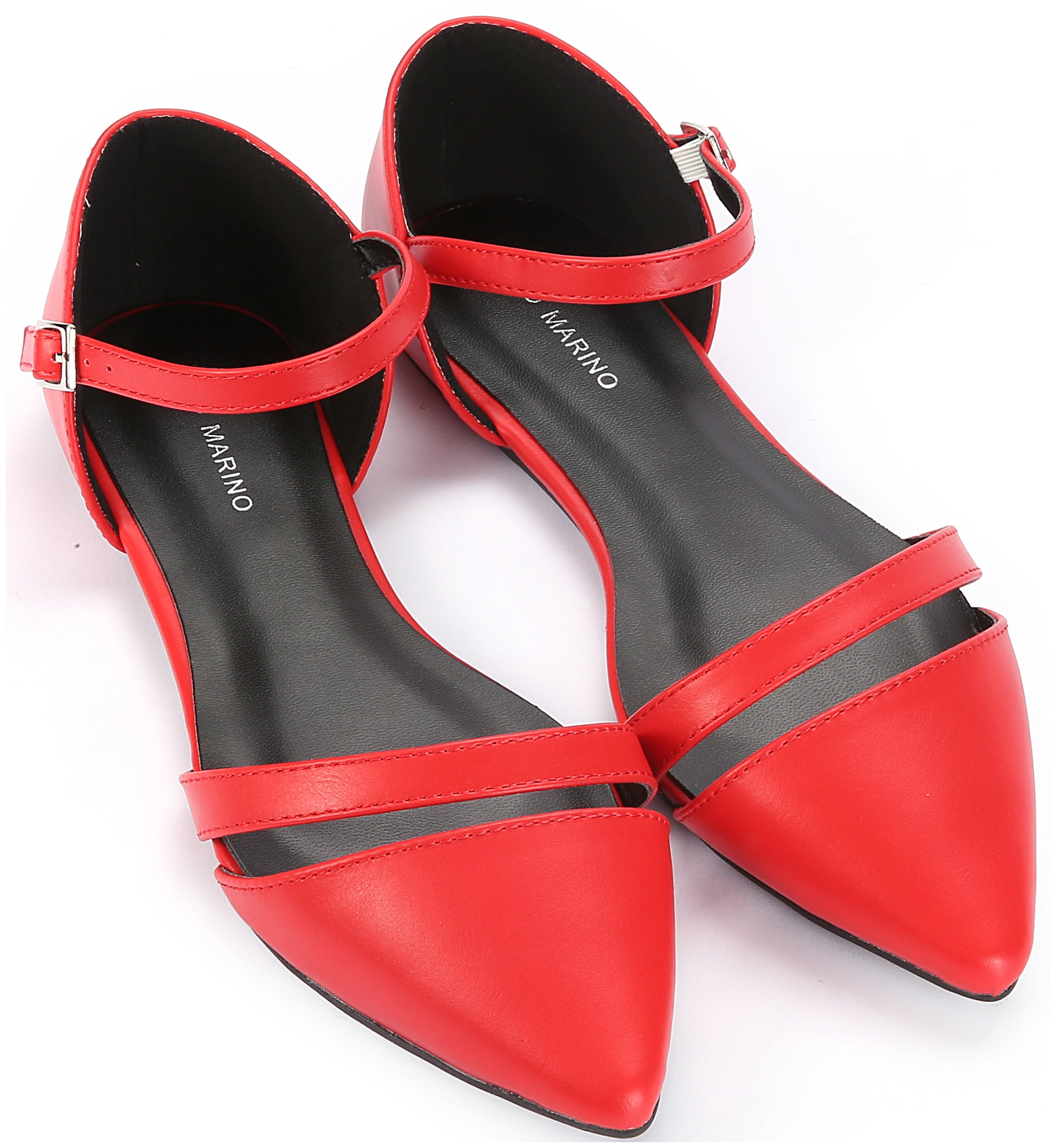 red flat womens shoes