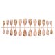 thumbnail image 4 of HPYFOI Uñas postizas adhesivas Almond Gold Floral, 24 piezas, 4 of 6