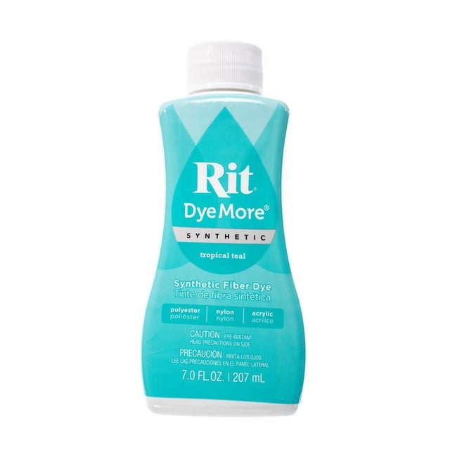 Botella de tinte Rit DyeMore, fibra líquida sintética, 200 ml, color verde azulado tropical