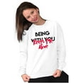 thumbnail image 4 of Being with You Keeps Me Alive Romantic Women Plus Size Crewneck Sweatshirt Brisco Brands 3X, 4 of 5